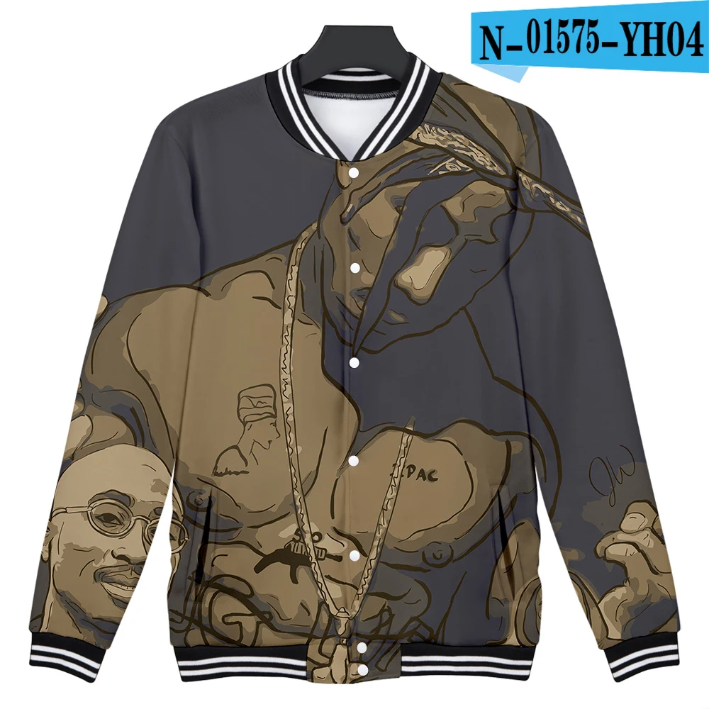 picture color 3d бейсбольная куртка модная хип хоп 2pac принт мужские и женские повседневные толстовки с длинным рукавом 3D толстовки куртки пальто Топы - Цвет: picture color