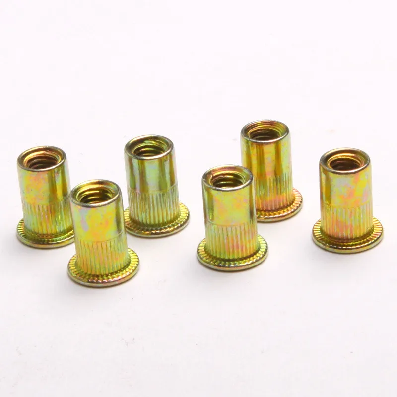 40PCS Pull The Cap Rivet Nut Small Shen Head Riveting Column Pattern Nuts Knurled M4 GB17880 | Строительство и ремонт