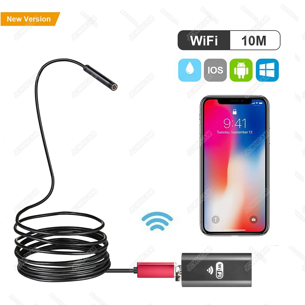 2MP 8 мм WiFi эндоскоп камера Мини водонепроницаемая Инспекционная USB 2 в 1 для IPhone M 5 10