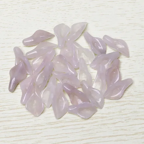 Натуральный розовый кварцевый камень бисер цветка «вьюнок пурпурный» Форма для самодельных браслетов, изготовление ювелирных изделий серьги подвески