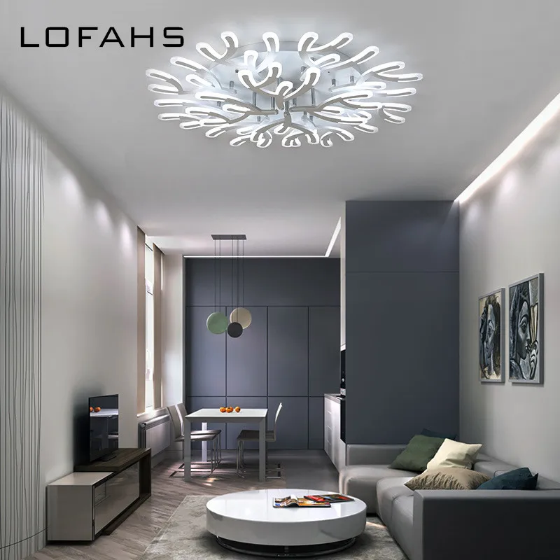 LOFAHS, современные роскошные светодиодные люстры для гостиной, спальни, столовой, для деловых случаев, Потолочная люстра, освещение, pj-447