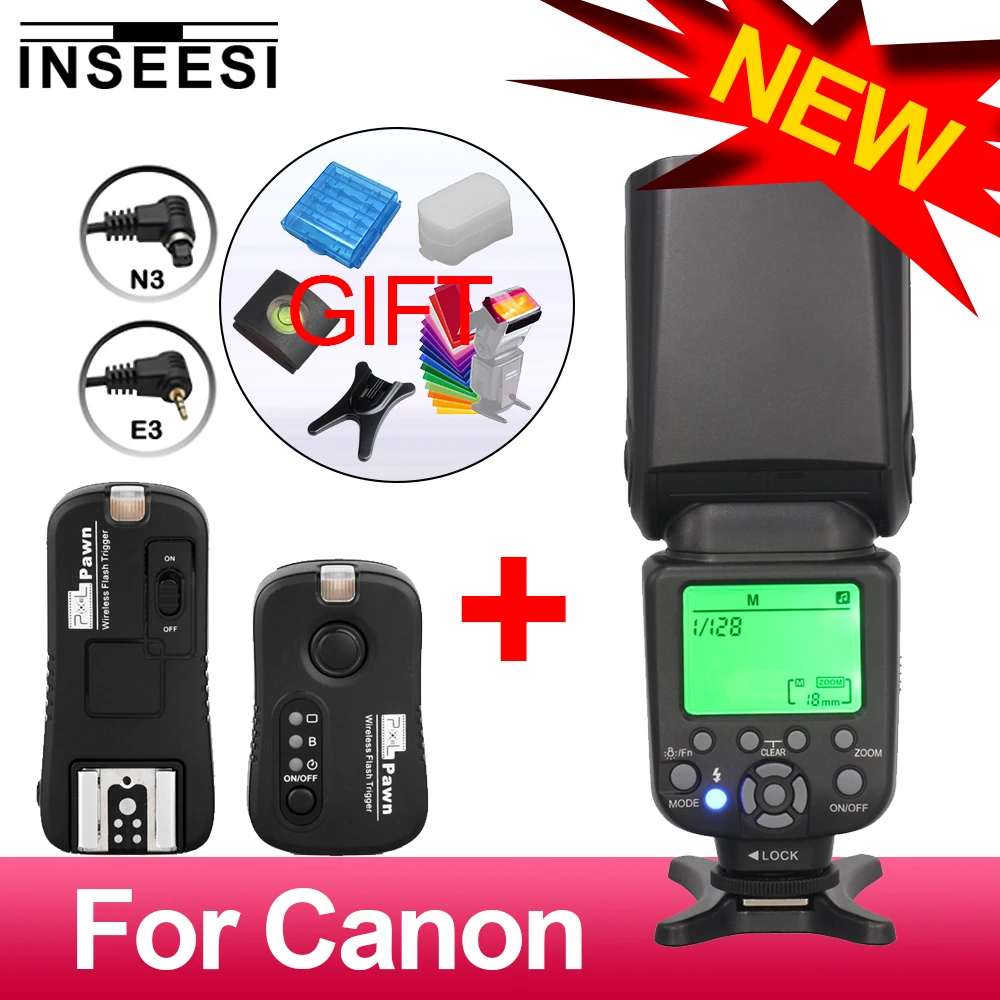 INSEESI IN 586EX II E TTL Вспышки Speedlite Hss 1/8000 s + Pixel TF 361 Беспроводной вспышка Триггера для Canon