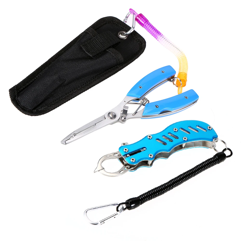 

Fishing Lip Gripper Pliers Set Hook Remover Mini Fish Gripper Pliers and Gripper Line Cutters Fishing Accessory