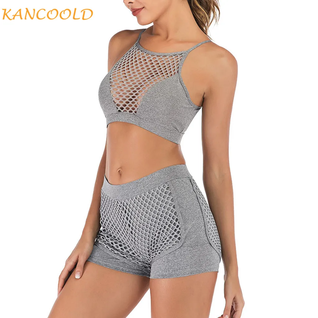 Женский спортивный костюм KANCOOLD комплект из 2 предметов леггинсы и бюстгальтеры с