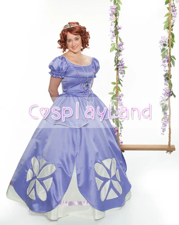 Sofia the First Princess Dress Cosplay Costume for Adult Women Party | Тематическая одежда и униформа