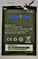 100 original battery homtom c2c1 3000mah for homtom c2c1 bateria batterie cell phone batteries