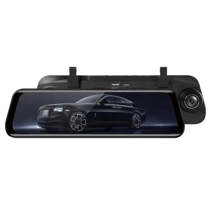 Anytek T11 9.66In ips Сенсорное зеркало заднего вида, автомобильная dvr камера 1080 P/720 P, двойной объектив, ADAS, видеорегистратор для вождения, g-сенсор, видеорегистратор