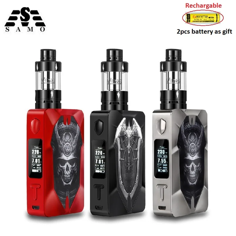 Коробка мод комплект 230 Вт oled экран с 3 мл rta бак электронная сигарета курить Vape со