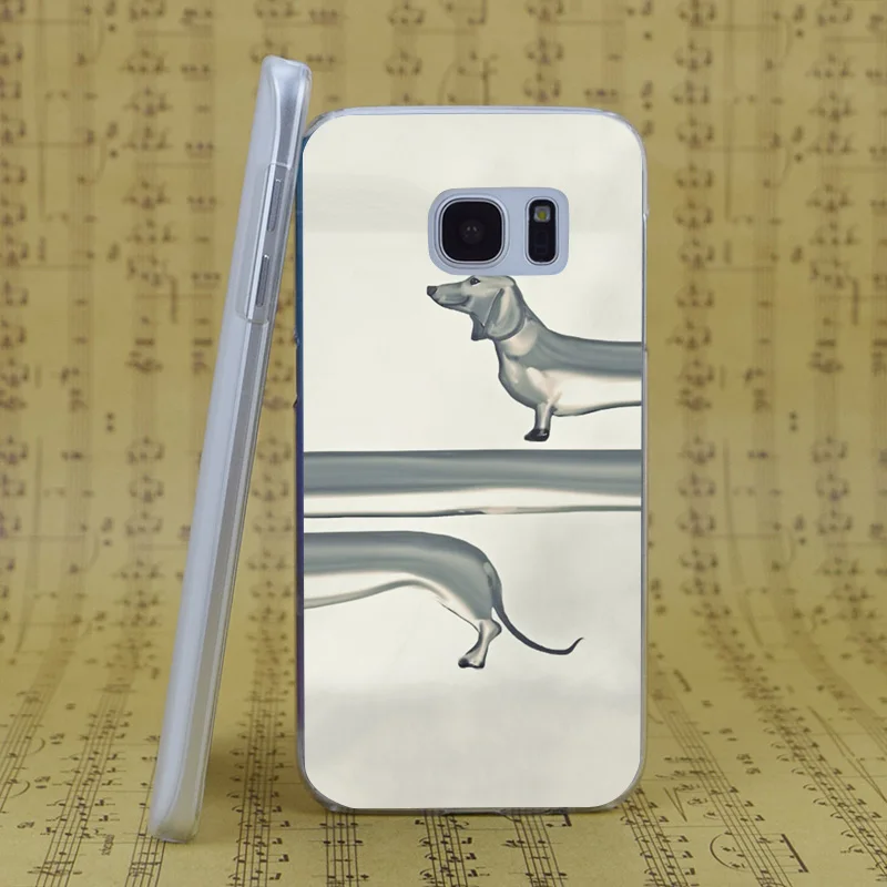 Dream Фокс b3306 Колбаса Собака Прозрачный жесткий чехол для Samsung Galaxy S 4 5 6 7 8 мини край