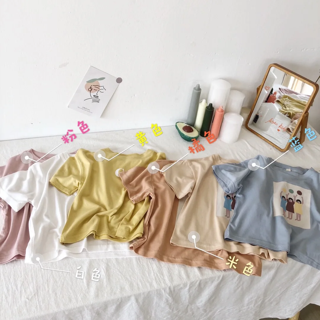 В Корейском стиле коллекция 2019 года модные футболки с героями мультфильмов для