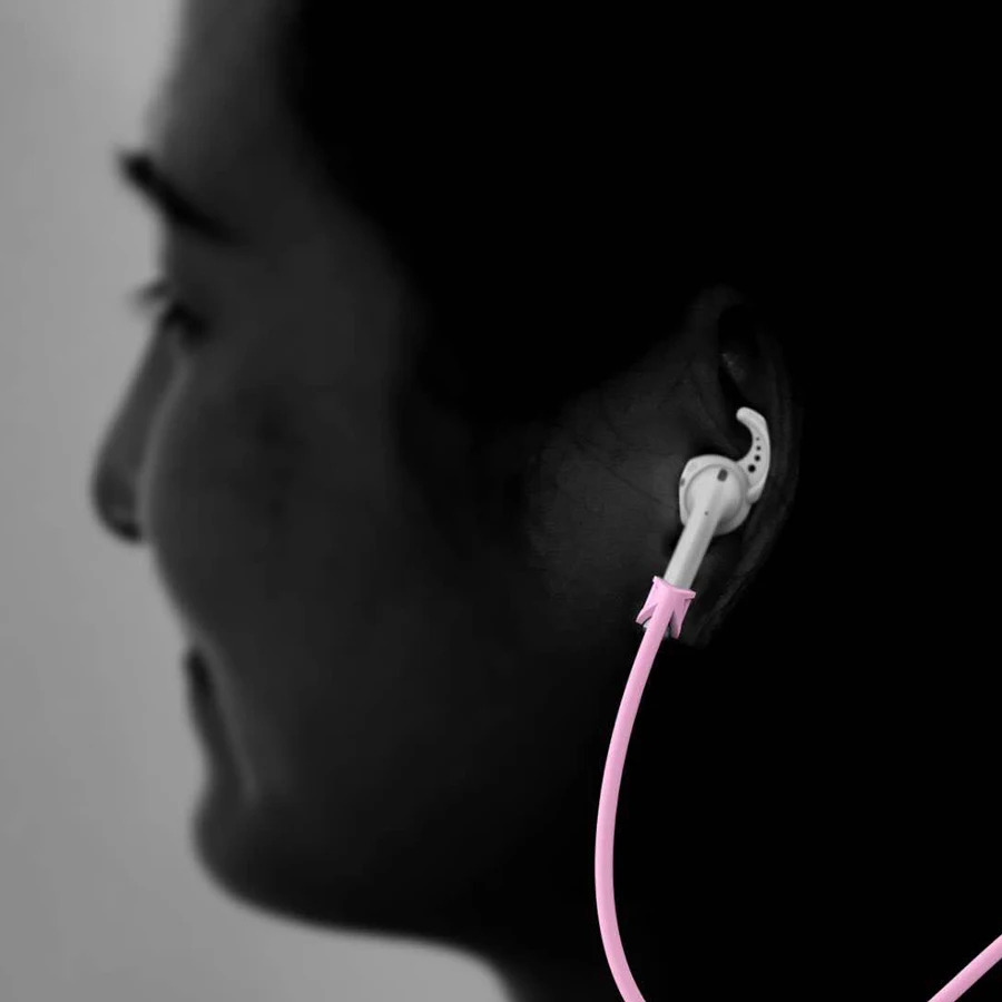 Силиконовый ремешок для наушников Apple Airpods веревка с петлей + Крючки AirPods 2
