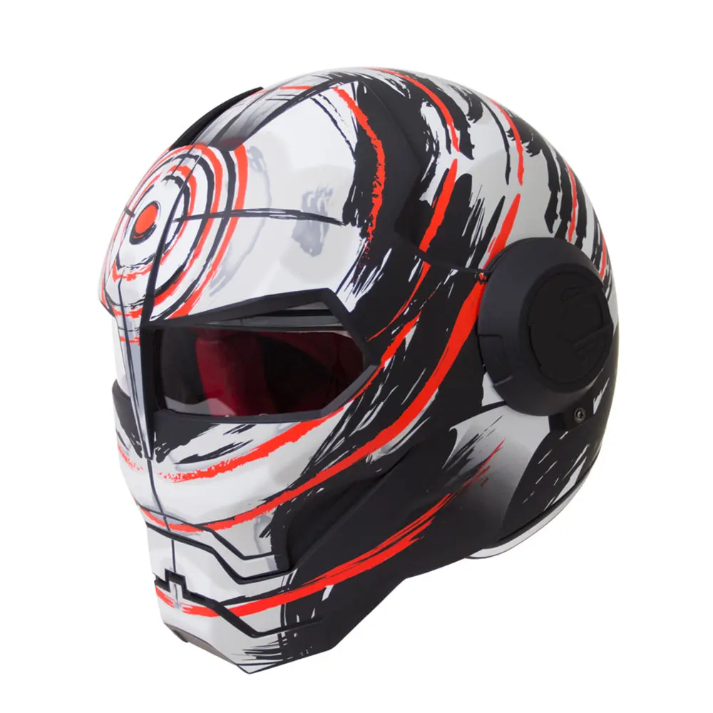 Matte Orange Black Herobiker мотоцикл шлем Винтаж Ретро аварии измельчитель кафе, для гоночного мотоцикла мотоциклетных шлемов мотоцикл шлем, полностью закрывающий лицо - Цвет: Matte Orange Black