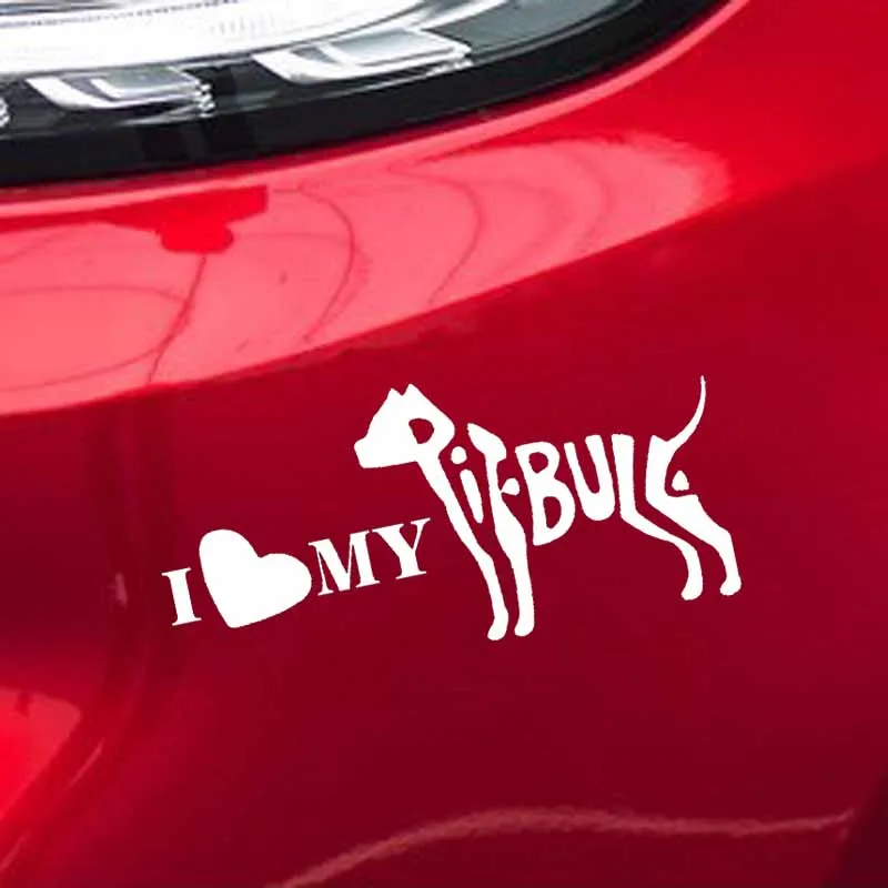YJZT 16 8 см * I love My Pitbull Decal Dog виниловое украшение смешная наклейка на машину