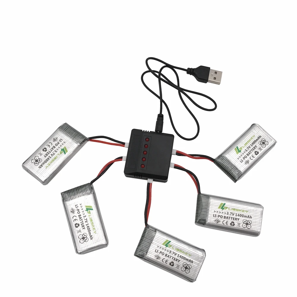Аккумулятор LiPo для SYMA X5SC X5SW X5HW X5HC X5UW 3 7 в 1400 мА · ч с зарядным устройством ч|3.7v lipo