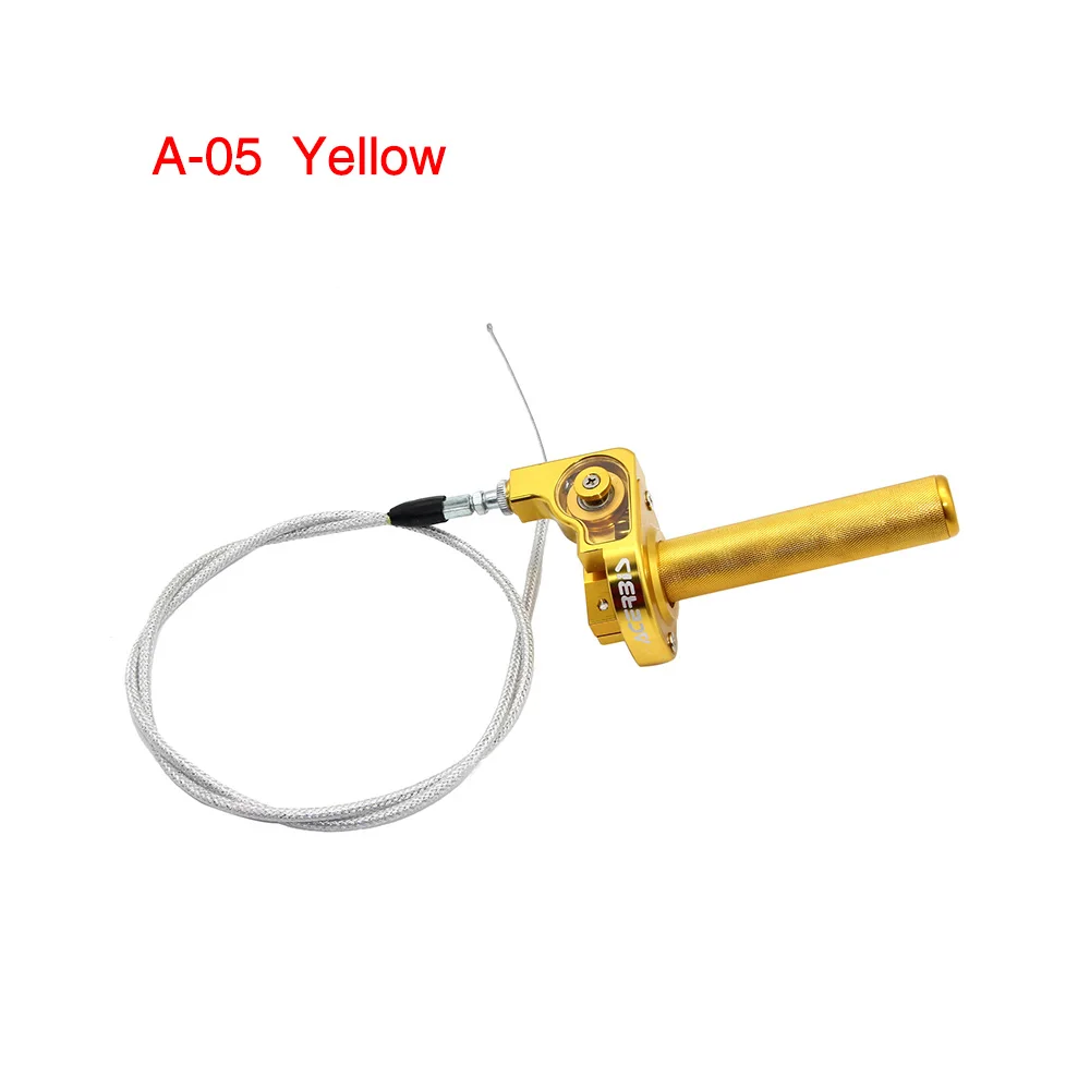 Золотой ZSDTRP 7/8 ''CNC алюминиевая Поворотная Ручка Дроссельной заслонки+ Замена кабеля для Dirt Bike Quad ATV Pit 50cc 125cc 150cc 250cc - Цвет: Золотой