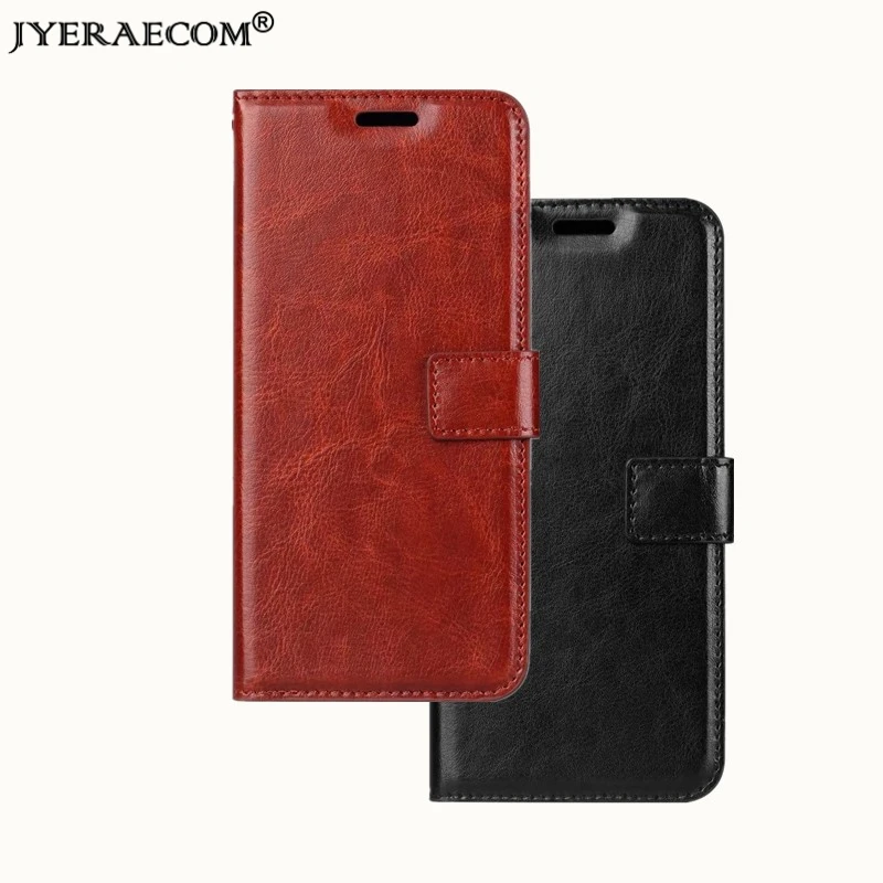 JYERAECOM Crazy horse флип чехол для samsung J1 2016 искусственная кожа + силикон бумажник Обложка