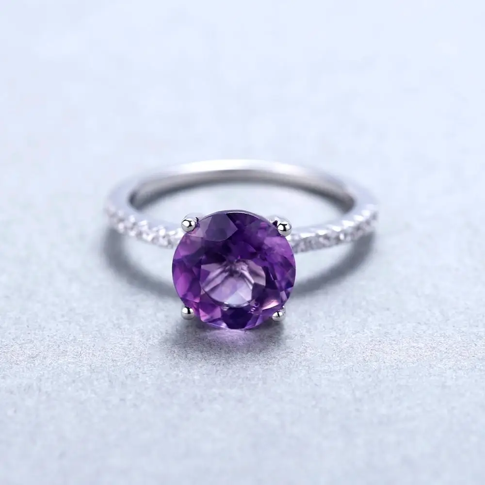 Драгоценный камень балет 2.66Ct натуральный аметистовый драгоченный кольцо из