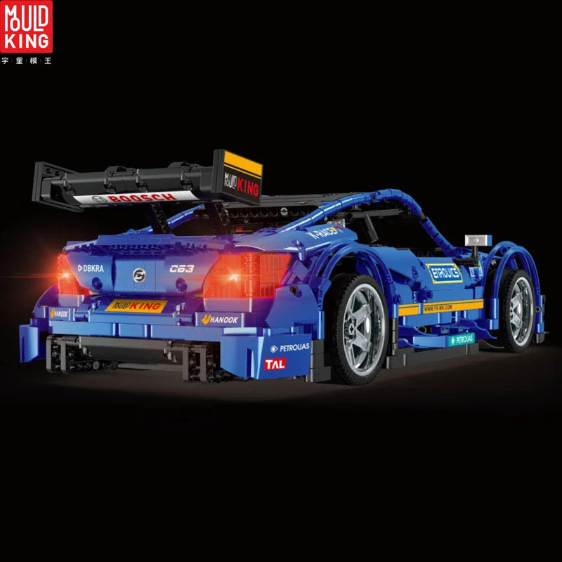 Форма king Technic 13073 MOC-6687 синий гоночный автомобиль C63 строительные блоки кирпичи