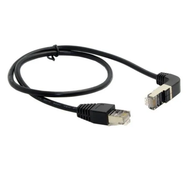 0 5 м 1 2 3 М Угловой вверх и вниз угловой Cat5e 8P8C STP Cat 5e RJ45 Lan Ethernet сетевой патч корд 90D