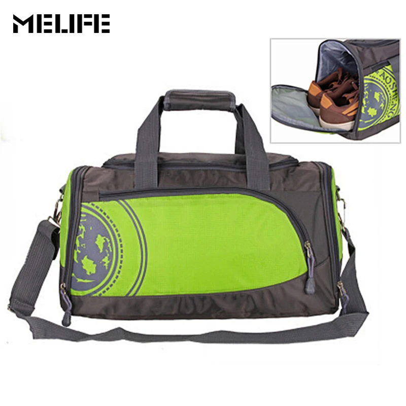 

MELIFE Nylon Sport Bags Outdoor Waterproof Professional Gym Fitness Yoga Handbag Training Durable Multifunction Tote For Unisex