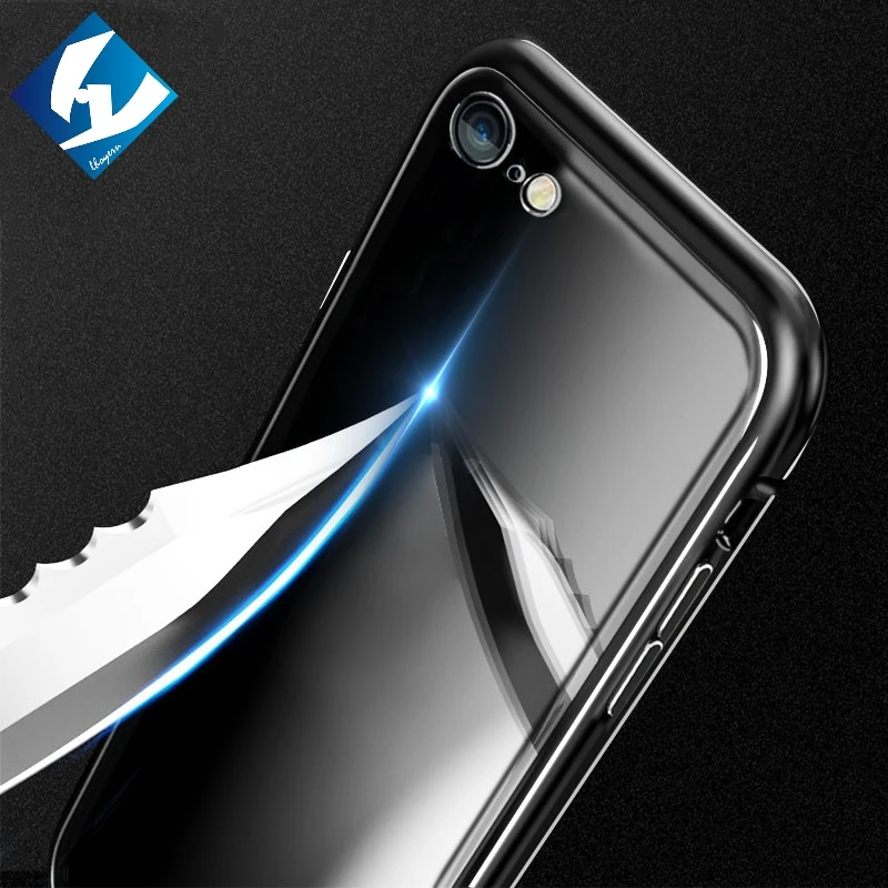 Встроенный Магнитный чехол для iPhone XS Max XR закаленное Стекло магнит Адсорбция Дело