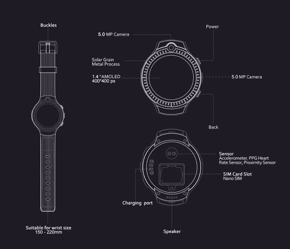 Zeblaze Thor 4 Dual smart с камерой 5 Мп+ 5 Мп частота сердечных сокращений GPS 4G Smartwatch mp3/MP4 плеер Google Play для samsung gear S3 Z28 I7