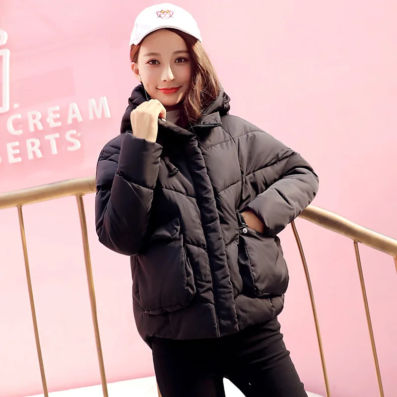Hndjxxxy 2018 New High Quality Women Winter Jacket Fashion Girls Hooded Bread Casual Oversized Warm Wadded Coat Outwear | Женская одежда