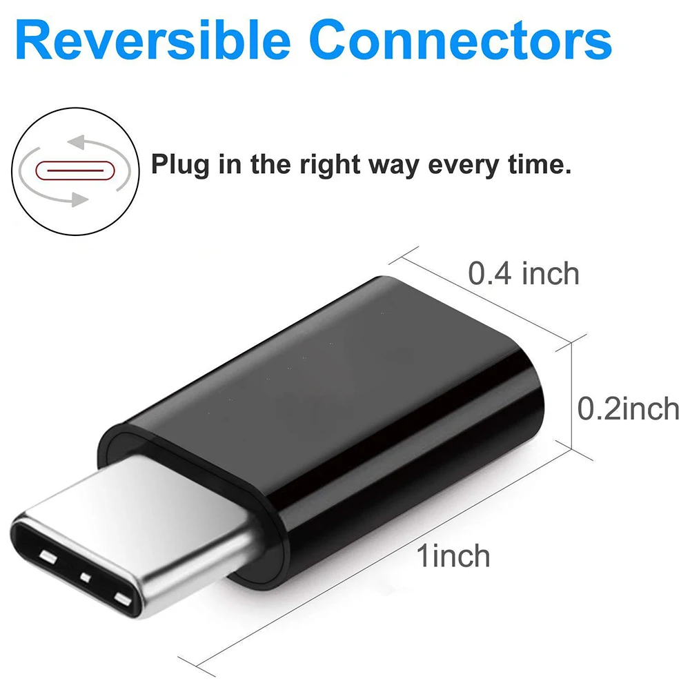 Ascromy 100 шт. USB Type C адаптер Micro для USB-C синхронизации данных зарядный кабель Разъем