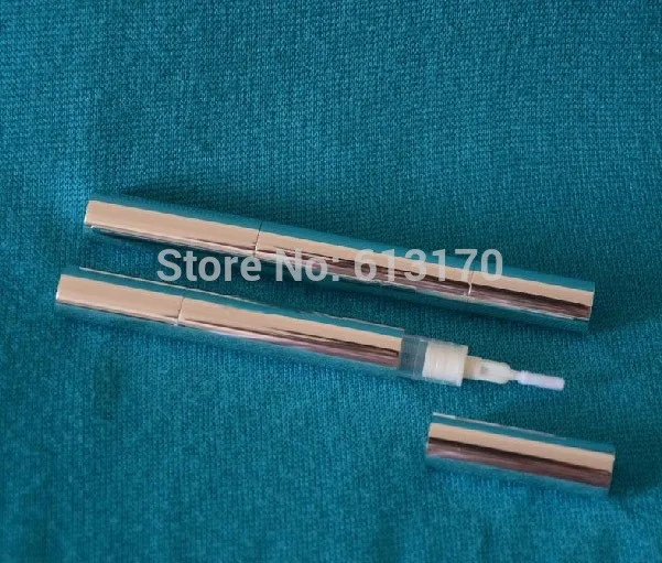 

Free shipping 3ml Empty eyeliner bottle with brush pen style liquid eye liner tube revitalash bottles cosmetic packing Silver