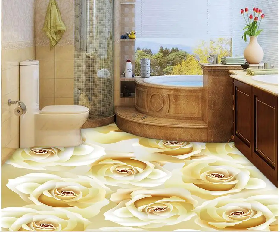 Фото обои для пола 3d стереоскопический ПВХ водонепроницаемый пол самоклеящийся