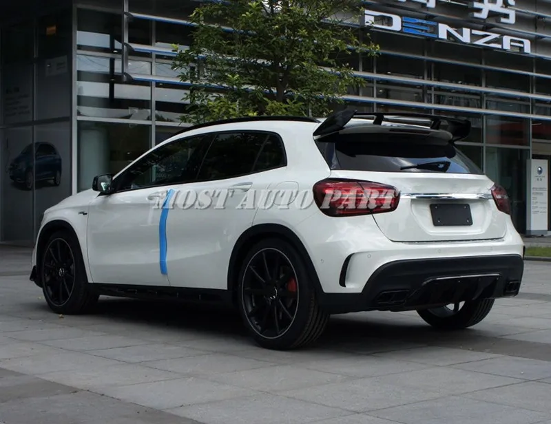 Черный Задний бампер спойлер вентиляционное отверстие Накладка для Benz GLA X156 GLA45 AMG 2013- 2 шт