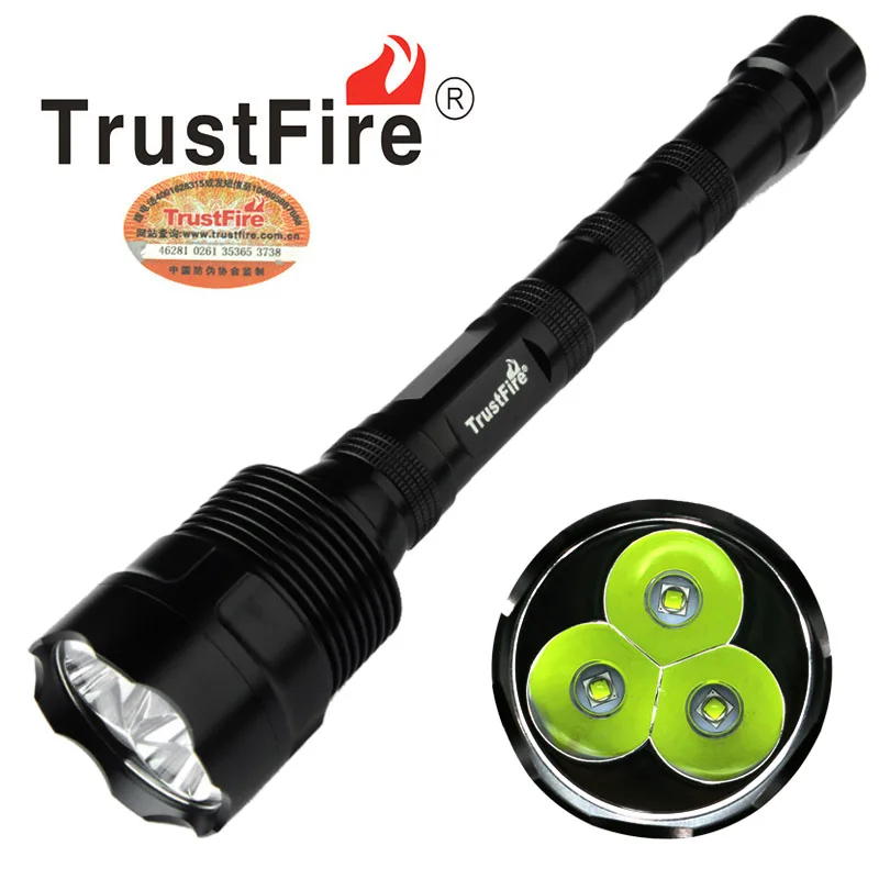 Фонарь TrustFire 3L2 3800 люмен тактический для рыбалки, 3 * XM-L2 3LED прожектор для кемпинга и фары.