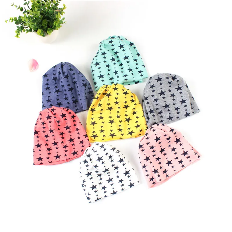 Baby Boy Girl Toddler Infant Children Cotton Soft Cute Winter Star Hats scarf new children's collars cotton knitted hats | Детская