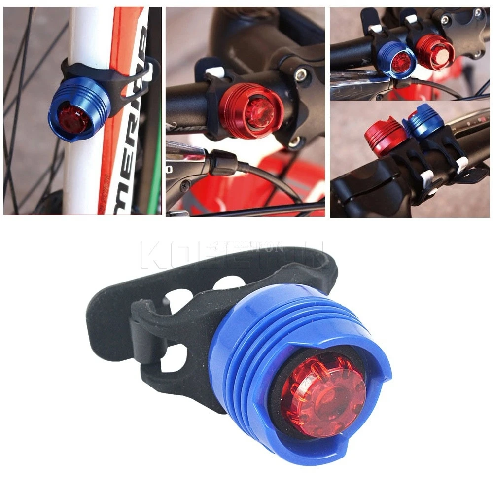 

500Pcs/Lot LED Waterproof Bike Bicycle Front Rear Tail Helmet Red Flash Lights Safety Warning Lamp Cycling Safety Caution Light
