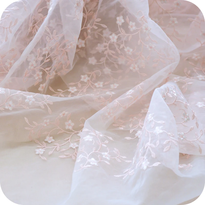 Кружевная ткань из органзы с вышивкой сетчатая материал для платья юбки