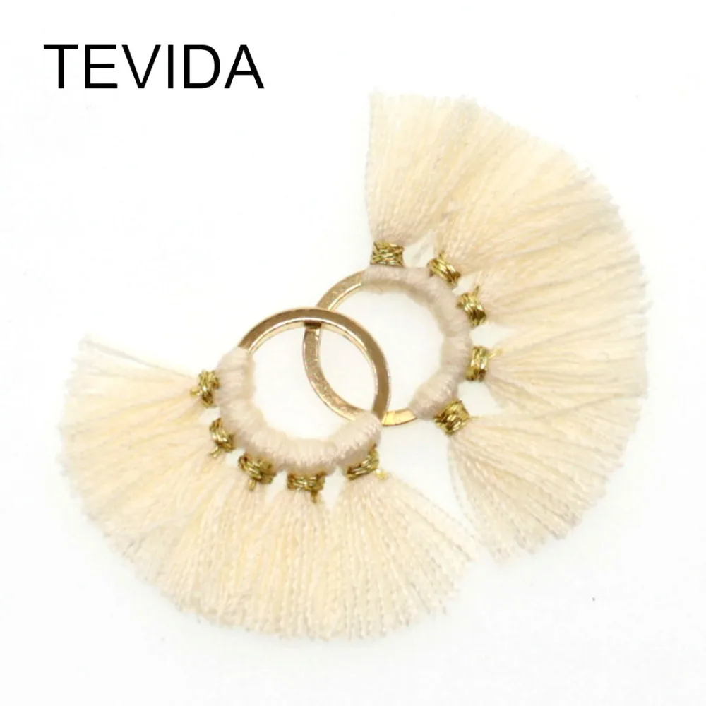 

Tevida 20pcs Mini Cotton Tassel for Jewelry Making Tassel with Gold Ring Clasp DIY Jewelry Accessories Wholesale ATHH1034