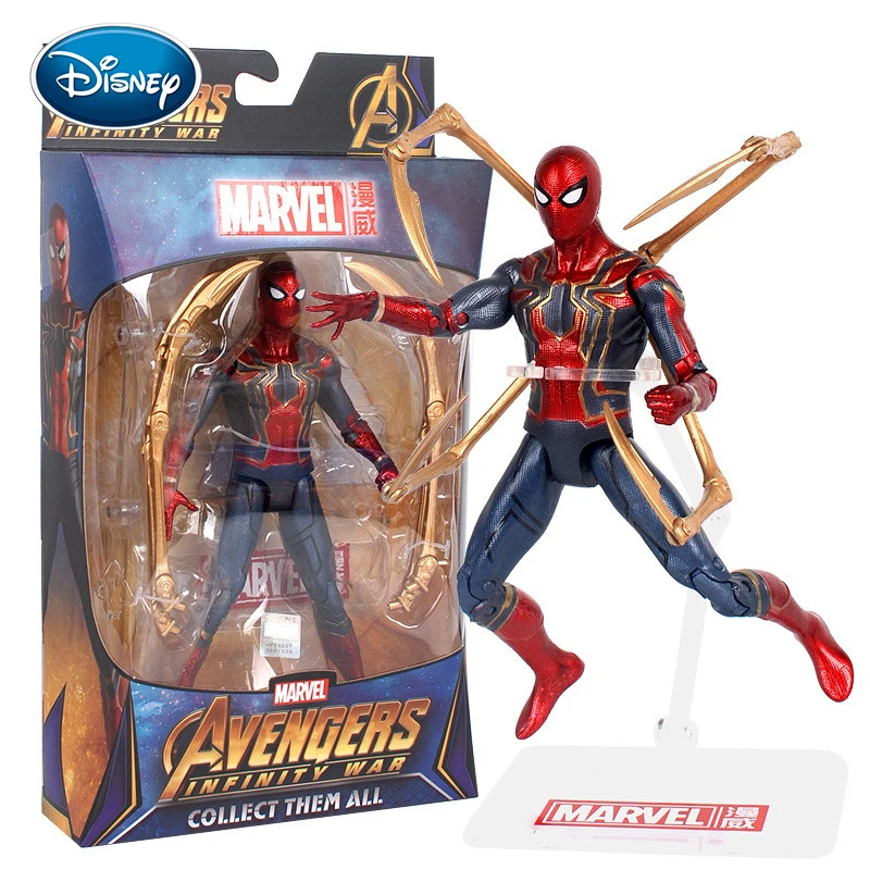 Disney Marvel Avengers 4 ручная модель может быть перемещена в аниме-куклы человека-паука