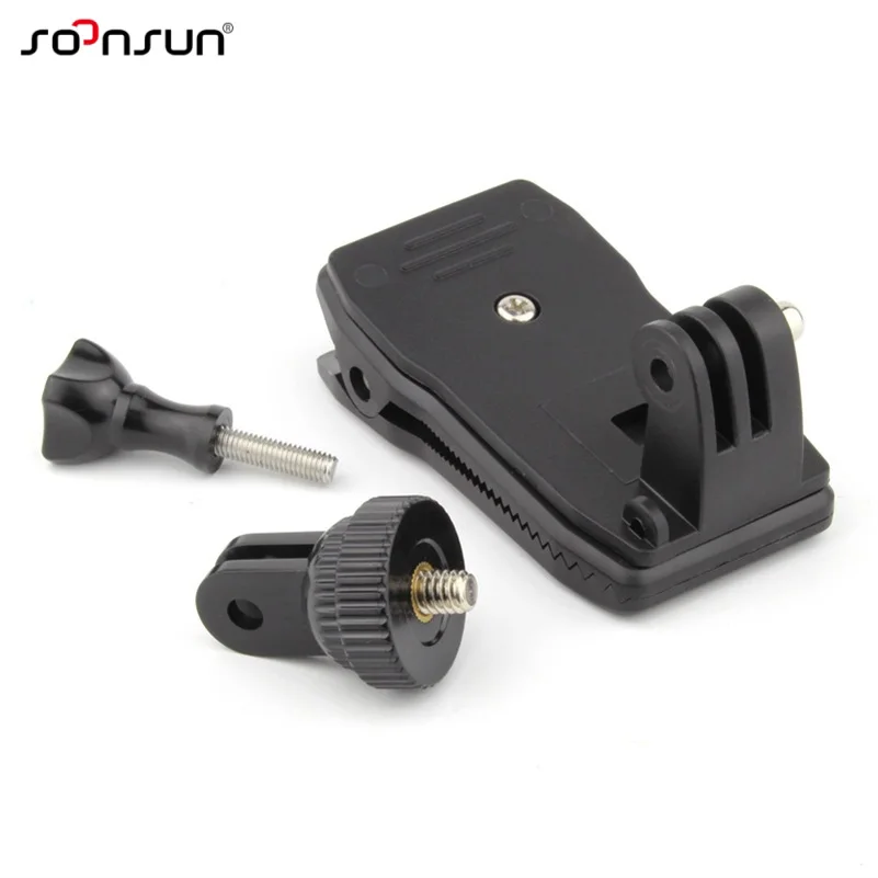 SOONSUN 360 дюймовый вращающийся рюкзак с быстрым зажимом крепление клипов для GoPro Hero 2