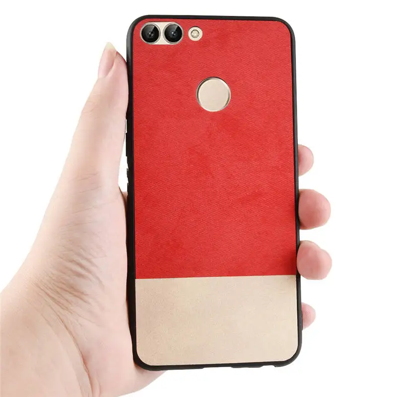 Huawei P Smart Case 5.65 inch 2in1 PU Leather Silicone Hard Back Cover Phone FIG-LX1 FIG-LA1 FIG-LX3 PSmart |