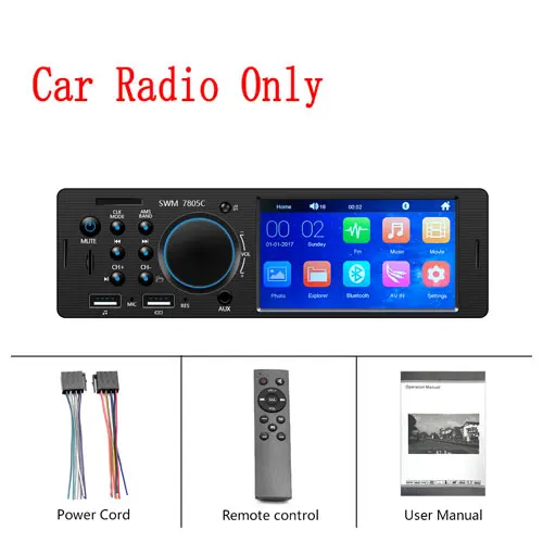 Without camera Camecho Авторадио 1Din автомобильное радио стерео аудио Музыка USB SD цифровой Bluetooth MP3 плеер FM приемник с в тире слот AUX вход - Цвет: Without camera