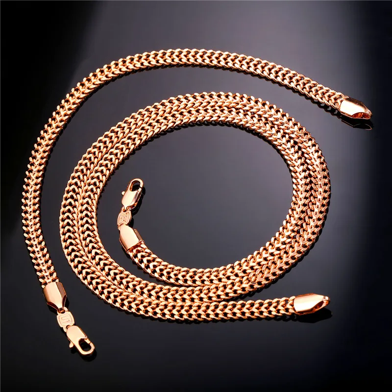 Collare Mesh Chain Men Jewelry Sets Gold/Rose Gold/Silver Color Wholesale Hip-hop Bracelet Necklace Set S187 | Украшения и
