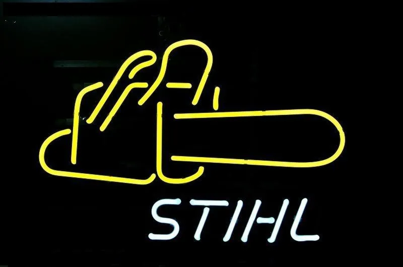 Неоновая вывеска для большой цепной пилы STIHL с логотипом EER BAR PUB дисплей ресторана