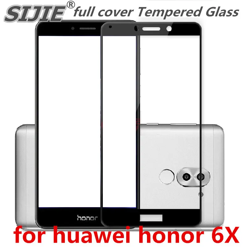 Закаленное стекло с полным покрытием для huawei honor 6X 6 X защитный экран 5 дюйма черная