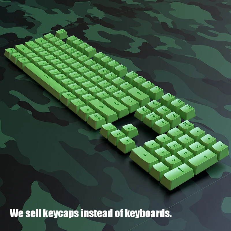 104 ключа OEM Grass Green Crystal игровая механическая клавиатура KeyCaps индивидуальная