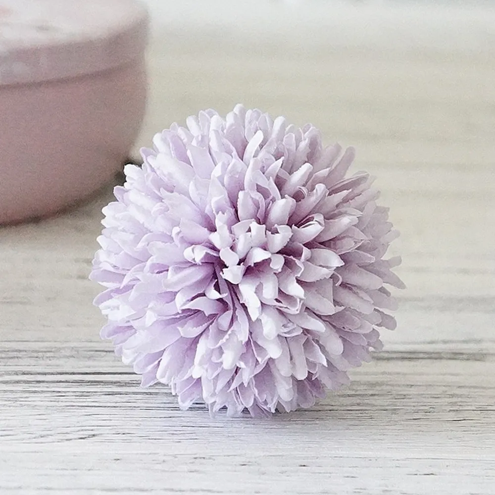 purple Искусственные декоративные цветы, вазы, чулки, рождественские украшения для дома, свадьбы, искусственные растения, шелк, Одуванчик, помпон - Цвет: purple