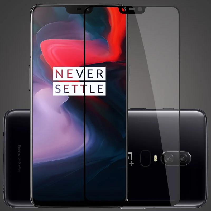 Oneplus 6T закаленное стекло Mofi защита экрана 9H 2.5D жесткий черный край Передняя