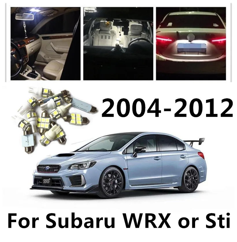 JGAUT для Subaru WRX или SIT 2004 2012 8 шт. белый красный синий желтый автомобиль Светодиодный лампочки Интерьер Пакет