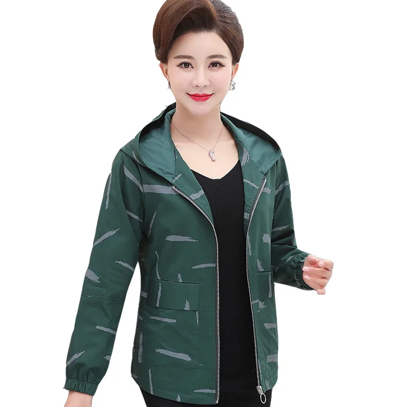

Plus Size 4XL New 2019 Women Short Coat Windbreaker Long-Sleeve Hooded Zipper Coats Elegant Casual Jacket Tops Female Outwear