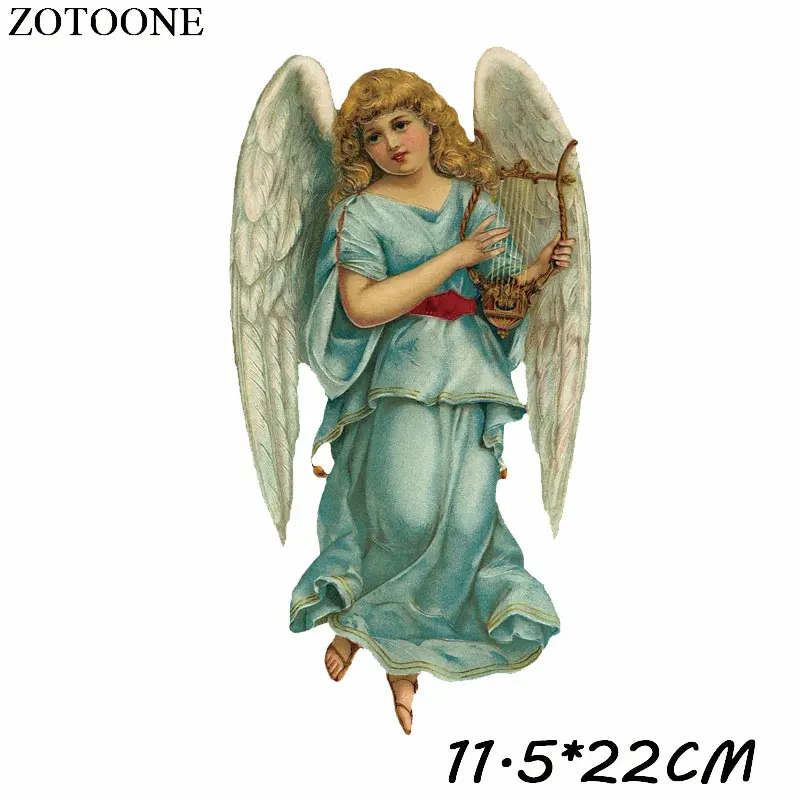 ZOTOONE Железный стикер Ангел нашивки для платья Теплопередача стикер s A-уровень моющийся Утюг-на одежду нашивки аппликации пальто - Цвет: ZT0052