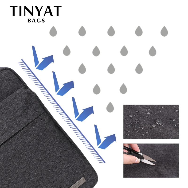 Мужская сумка-мессенджер TINYAT повседневная холщовая сумка через плечо для